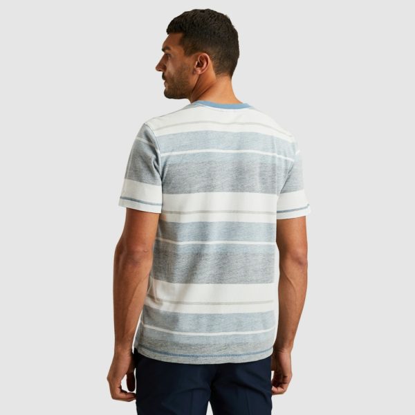 CAST IRON T-SHIRT, REHGULAR FIT POPCORN STRIPE - Afbeelding 3