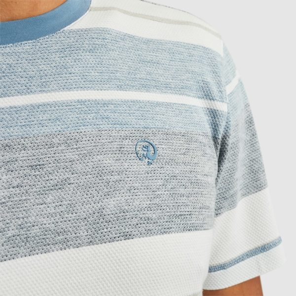 CAST IRON T-SHIRT, REHGULAR FIT POPCORN STRIPE - Afbeelding 5