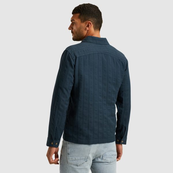 CAST IRON OVERSHIRT, STRUCTURE STRIPE SHIRT JACKET - Afbeelding 2