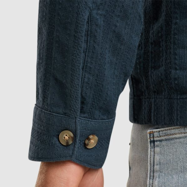 CAST IRON OVERSHIRT, STRUCTURE STRIPE SHIRT JACKET - Afbeelding 4