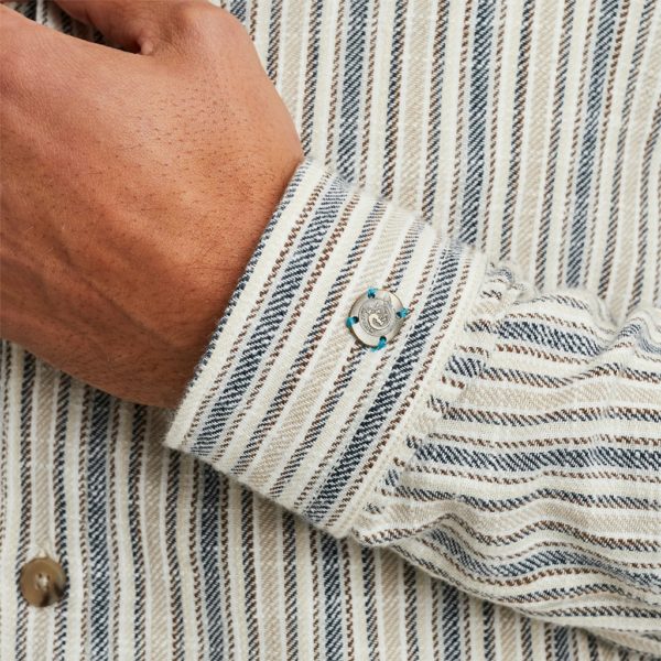 CAST IRON SHIRT, SLUB TWILL STRIPE - Afbeelding 5