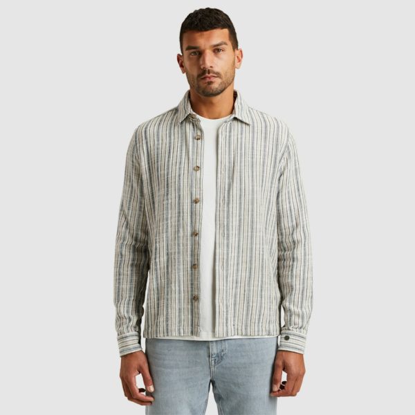 CAST IRON SHIRT, SLUB TWILL STRIPE