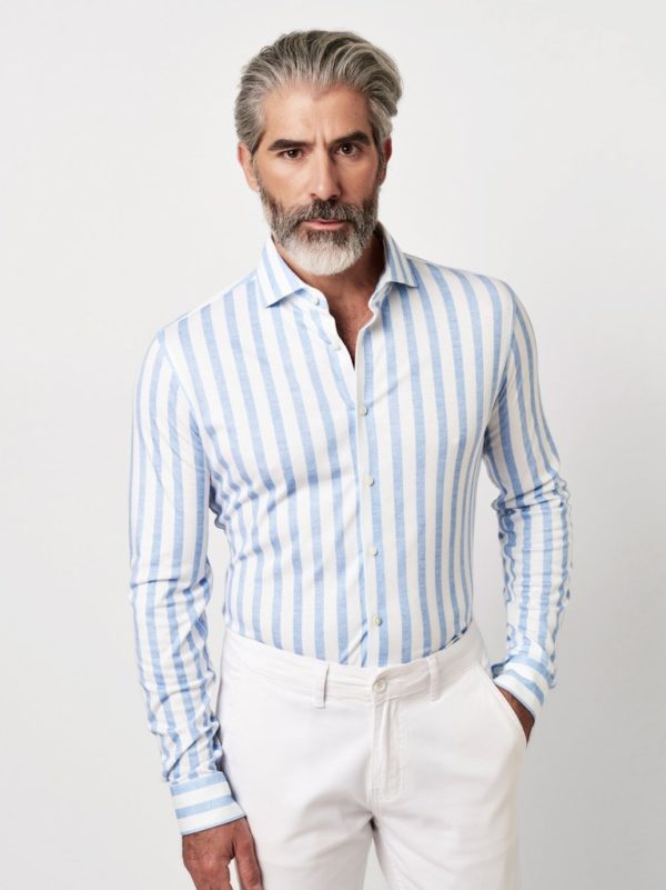 DESOTO Luxury SHIRTS, STRIPED JERSEY