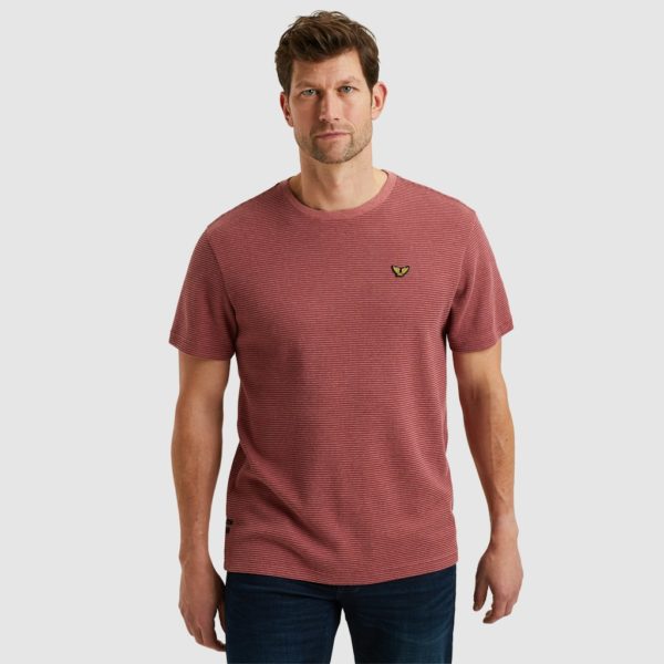 PME-Legend T-SHIRT, TEXTURE STRIPE JERSEY