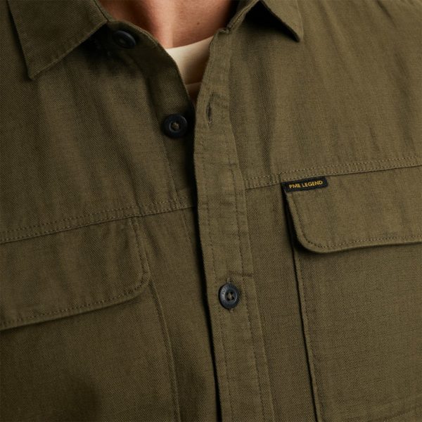 PME-Legend SHIRT, CTN SLUB CARGO BRNT - Afbeelding 4