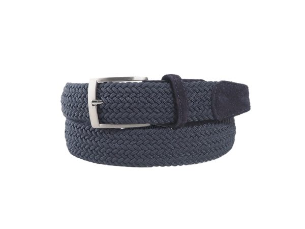 6 ROAD RIEMEN, VLECHT STRETCH SUEDE