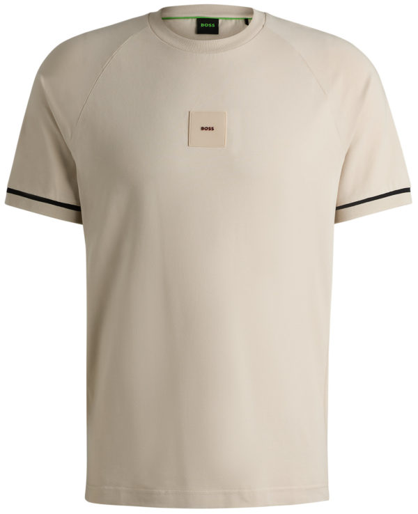 HUGO BOSS GREEN T-SHIRT, TEE RIB