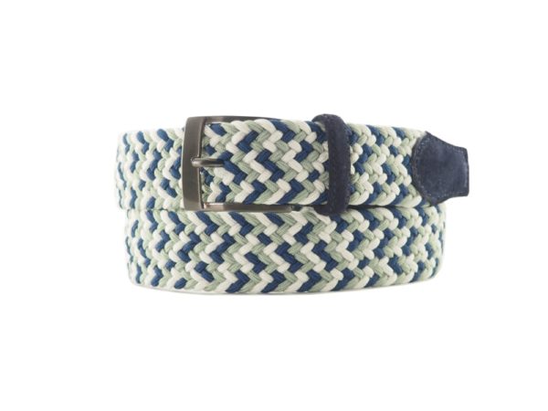 6 ROAD RIEMEN, VLECHT STRETCH SUEDE