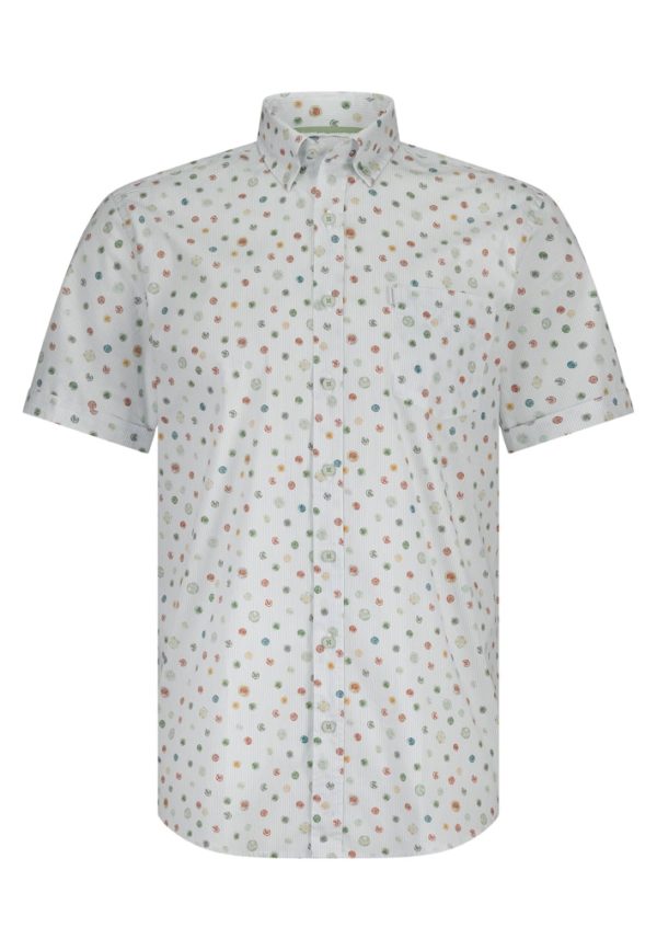 STATE OF ART SHIRT, SS STRIPED POPLIN
