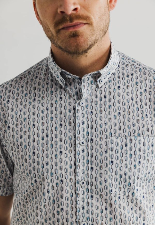 STATE OF ART SHIRT, SS PRINTED POPLIN - Afbeelding 6