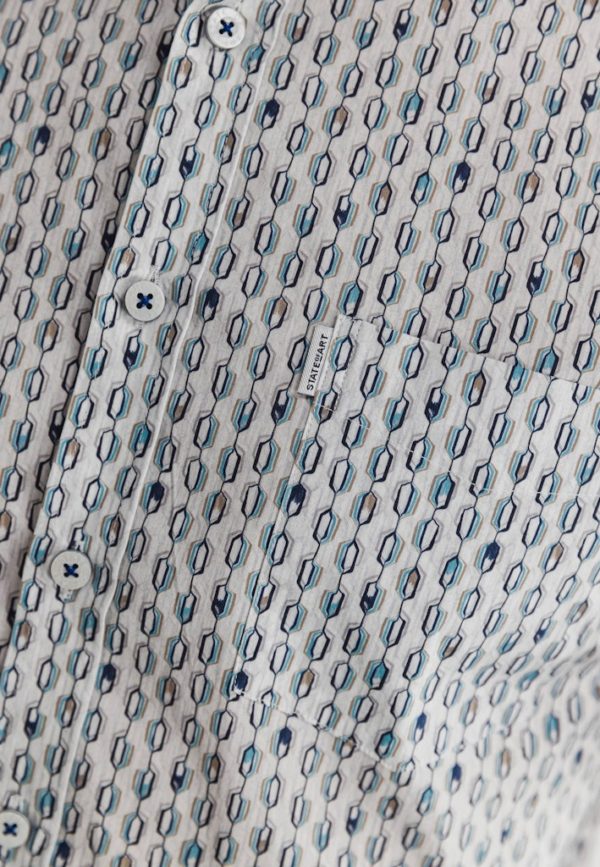 STATE OF ART SHIRT, SS PRINTED POPLIN - Afbeelding 5