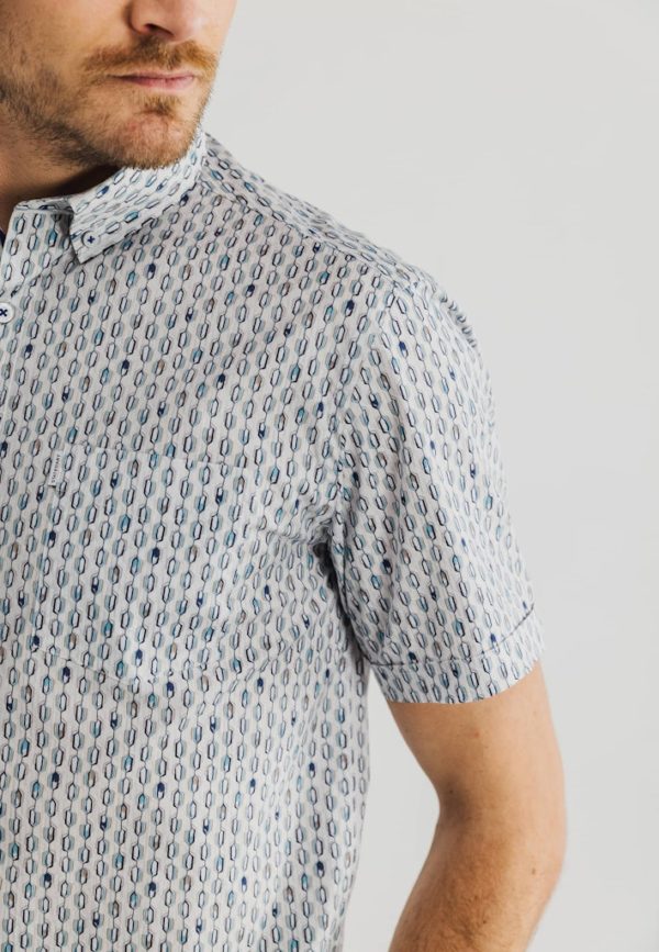 STATE OF ART SHIRT, SS PRINTED POPLIN - Afbeelding 4