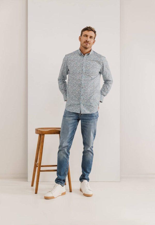 STATE OF ART SHIRT, LONGSLEEVE STRIPED POPLIN - Afbeelding 3