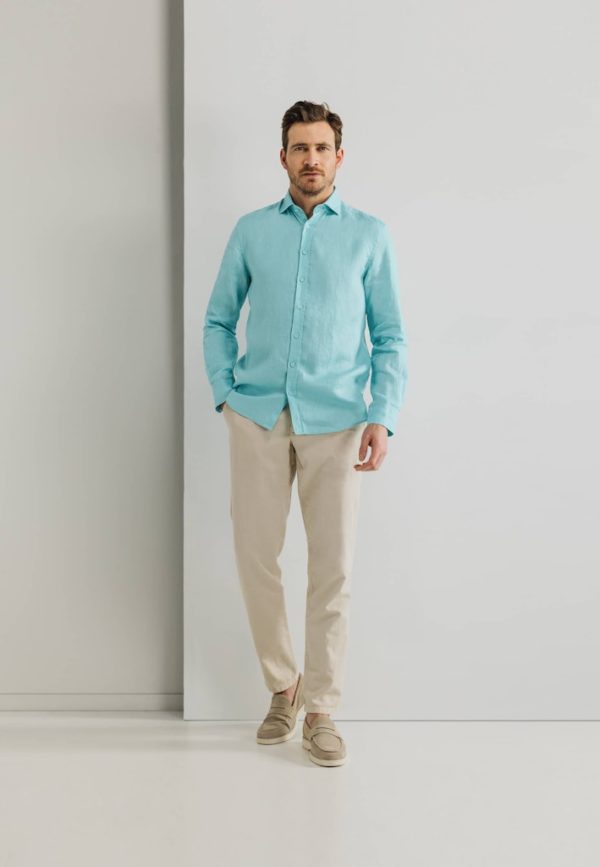 STATE OF ART SHIRT, LS PLAIN LINEN - Afbeelding 3