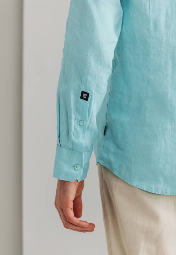 STATE OF ART SHIRT, LS PLAIN LINEN - Afbeelding 5