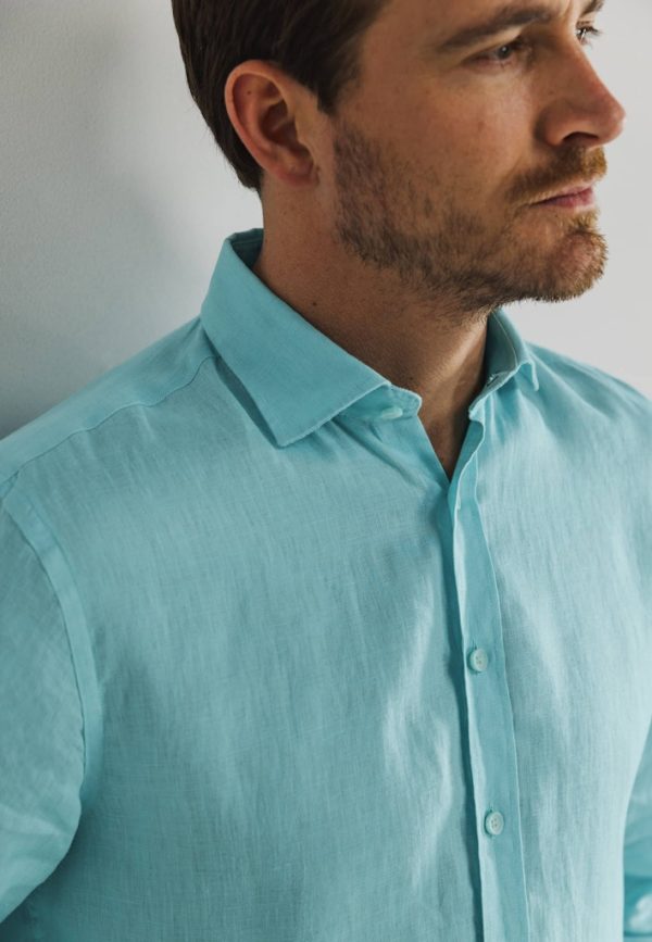 STATE OF ART SHIRT, LS PLAIN LINEN - Afbeelding 4