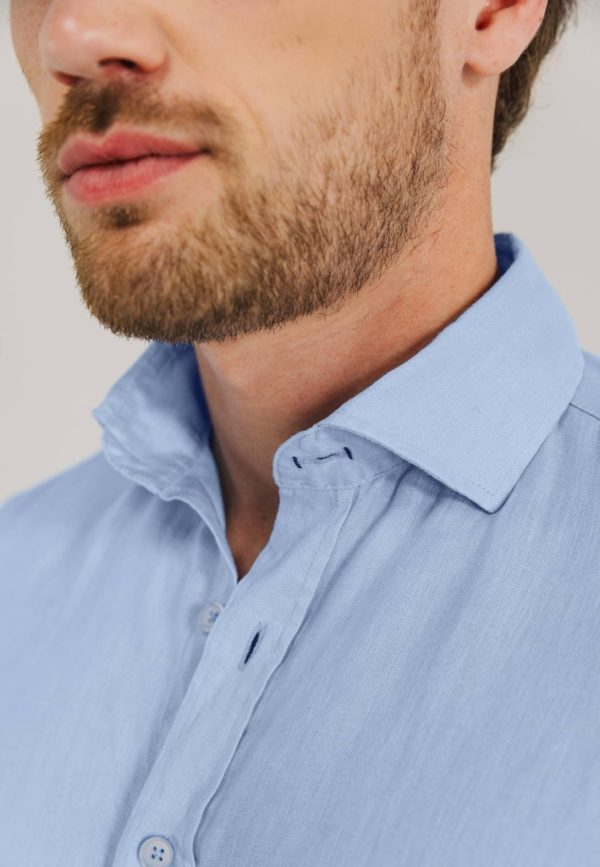 STATE OF ART SHIRT, LS PLAIN LINEN - Afbeelding 4
