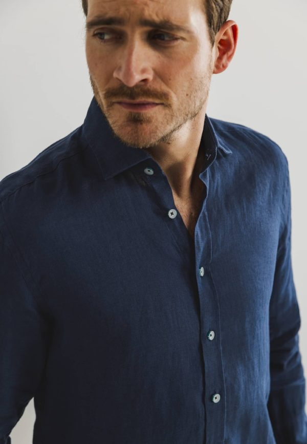 STATE OF ART SHIRT, LS PLAIN LINEN - Afbeelding 7