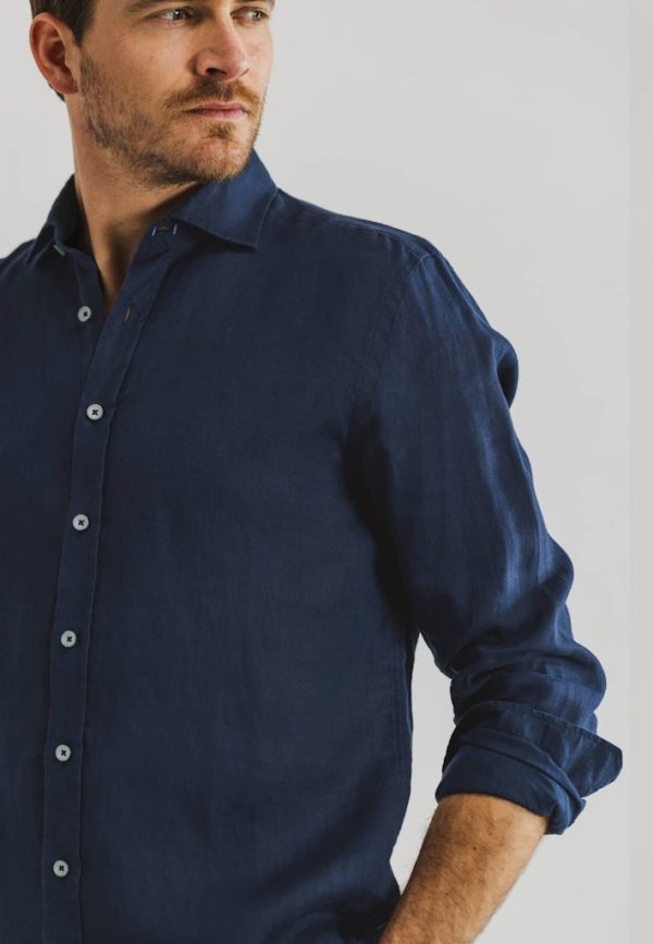 STATE OF ART SHIRT, LS PLAIN LINEN - Afbeelding 4