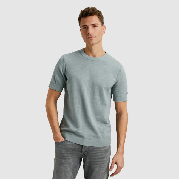 CAST IRON T-SHIRT, COTTON BLEND SLUB