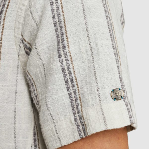 CAST IRON SHIRT, SS STRIPE FANCY OPEN - Afbeelding 6