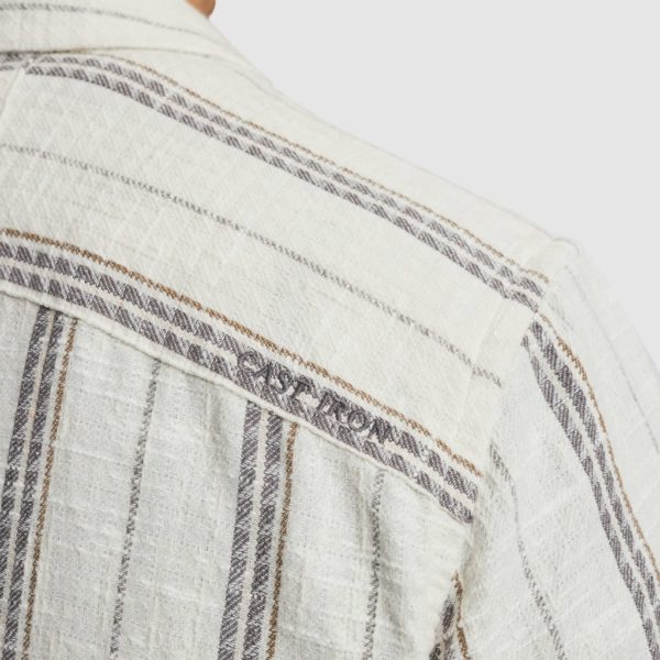 CAST IRON SHIRT, SS STRIPE FANCY OPEN - Afbeelding 5
