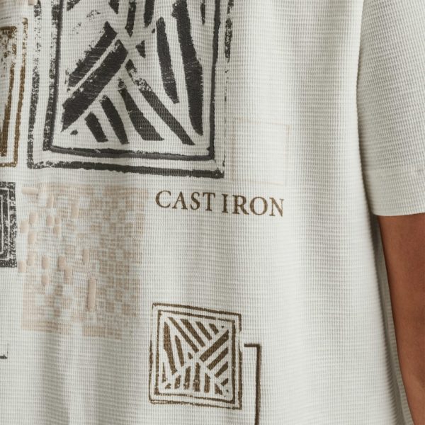 CAST IRON T-SHIRT, REGULAR FIT IRREGULAR WAFFLE - Afbeelding 6