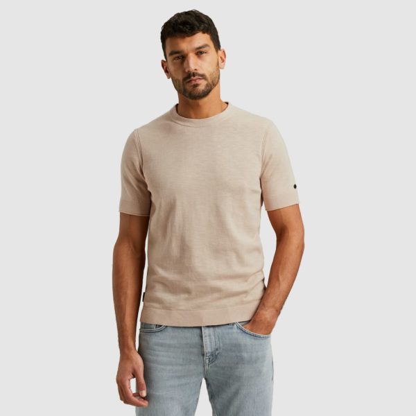 CAST IRON T-SHIRT, COTTON BLEND SLUB