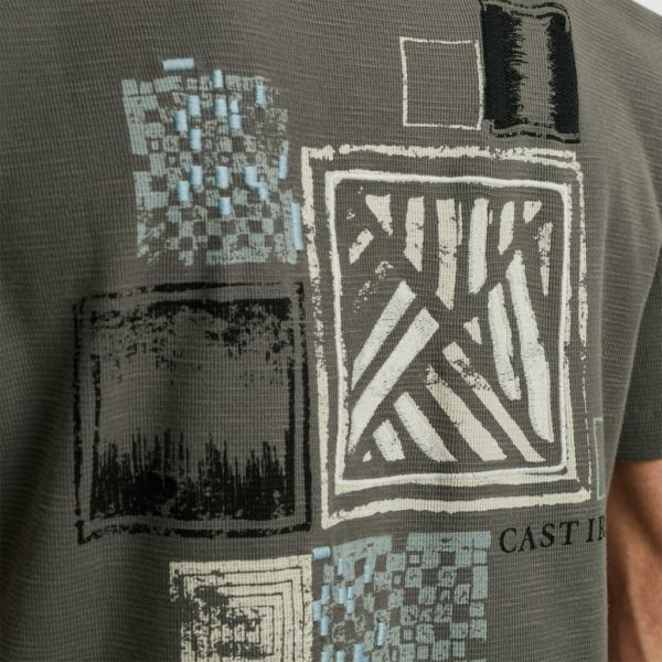 CAST IRON T-SHIRT, REGULAR FIT IRREGULAR WAFFLE - Afbeelding 6