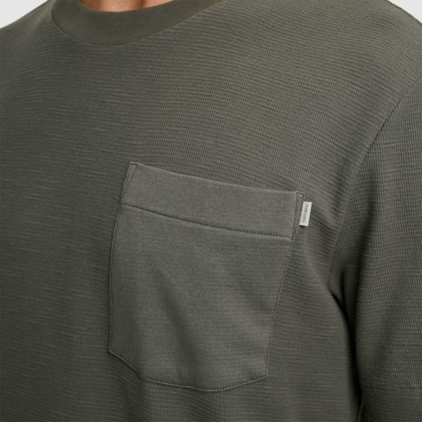 CAST IRON T-SHIRT, REGULAR FIT IRREGULAR WAFFLE - Afbeelding 5