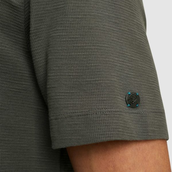 CAST IRON T-SHIRT, REGULAR FIT IRREGULAR WAFFLE - Afbeelding 4