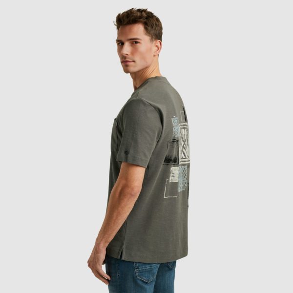 CAST IRON T-SHIRT, REGULAR FIT IRREGULAR WAFFLE - Afbeelding 3