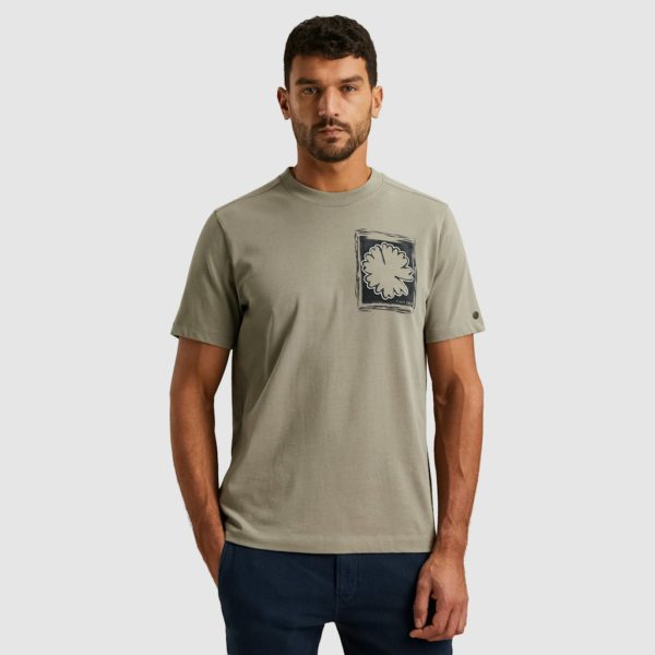 CAST IRON T-SHIRT, REGULAR FIT SINGLE JERSEY