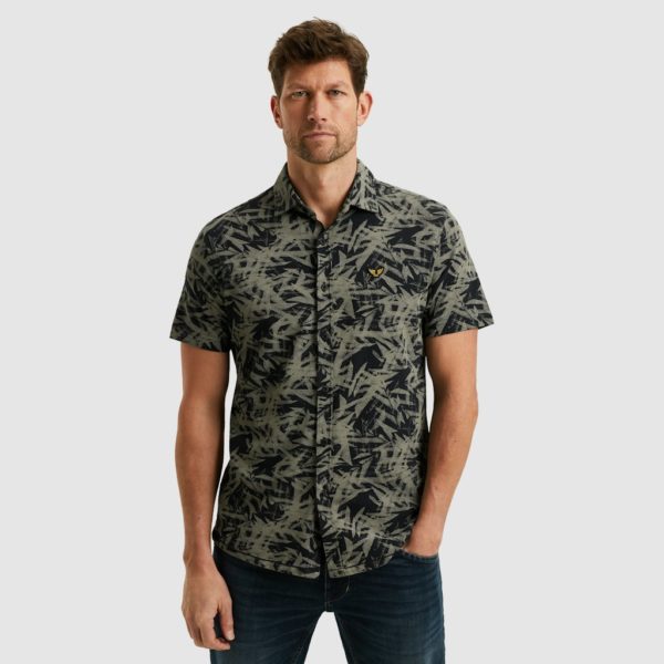PME-Legend SHIRT, JERSEY PIQUE PRINT LEAF