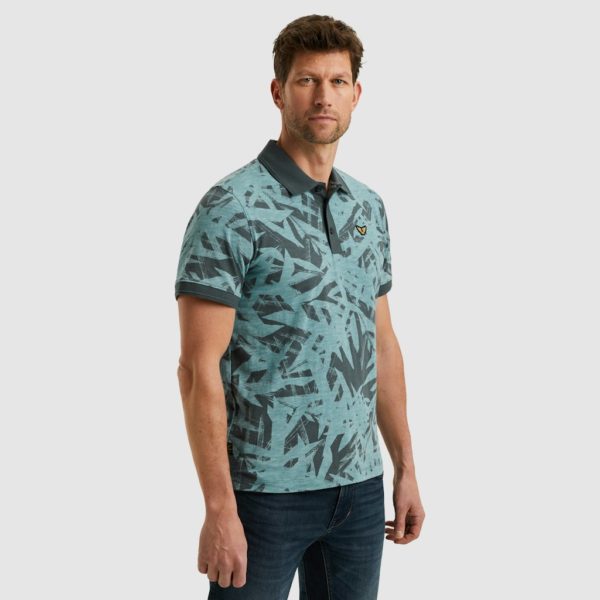 PME-Legend POLO, PRINTED SLUB JERSEY - Afbeelding 2