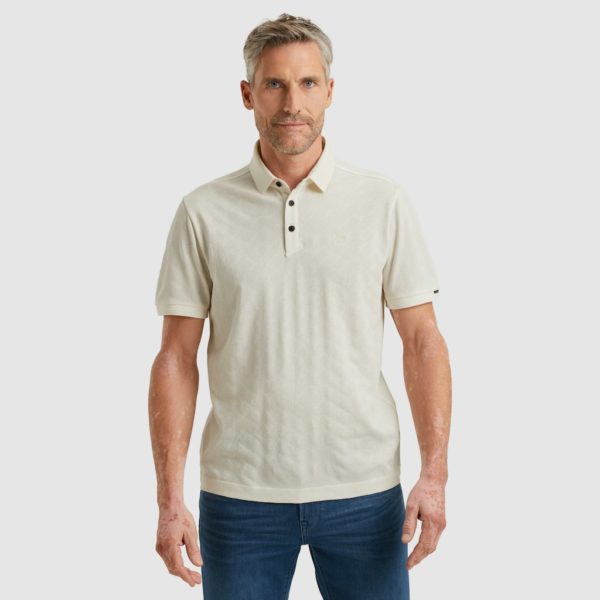 VANGUARD POLO, JACQUARD MERCERISED PIQUE