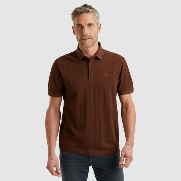 VANGUARD POLO, JACQUARD MERCERISED PIQUE