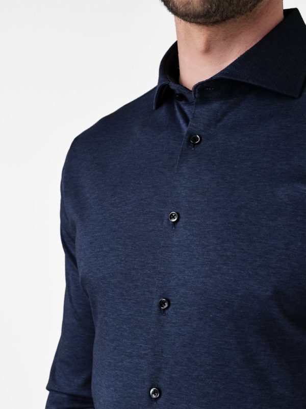 DESOTO LUXURY SHIRTS, MELANGE JERSEY - Afbeelding 4