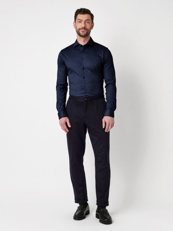 DESOTO LUXURY SHIRTS, MELANGE JERSEY - Afbeelding 3