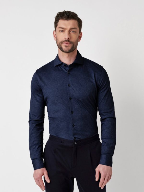 DESOTO LUXURY SHIRTS, MELANGE JERSEY