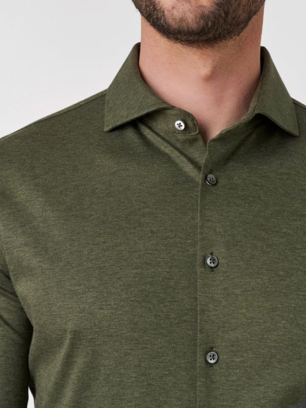 DESOTO LUXURY SHIRTS, MELANGE JERSEY - Afbeelding 3