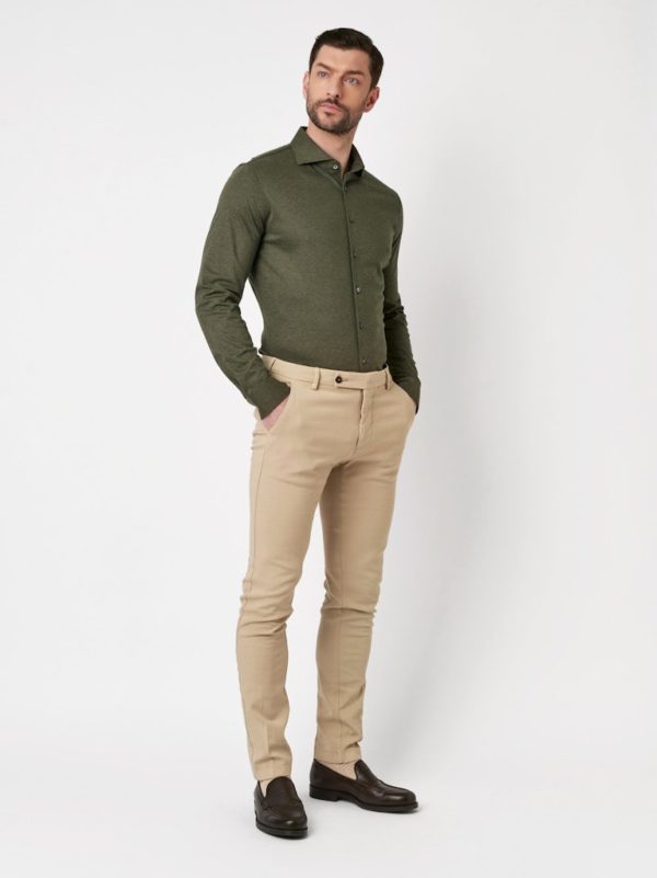 DESOTO LUXURY SHIRTS, MELANGE JERSEY - Afbeelding 4