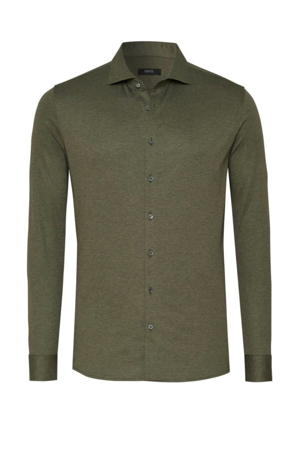 DESOTO LUXURY SHIRTS, MELANGE JERSEY - Afbeelding 5