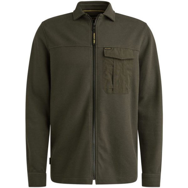 PME-Legend OVERSHIRT, ZIPPER JERSEY WAFFLE