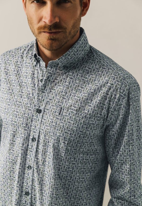 STATE OF ART SHIRT, PRINTED POPLIN - Afbeelding 4
