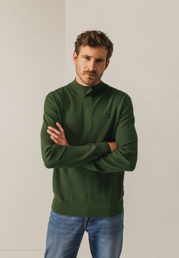 STATE OF ART KNITWEAR, PULLOVER SPORT ZIP