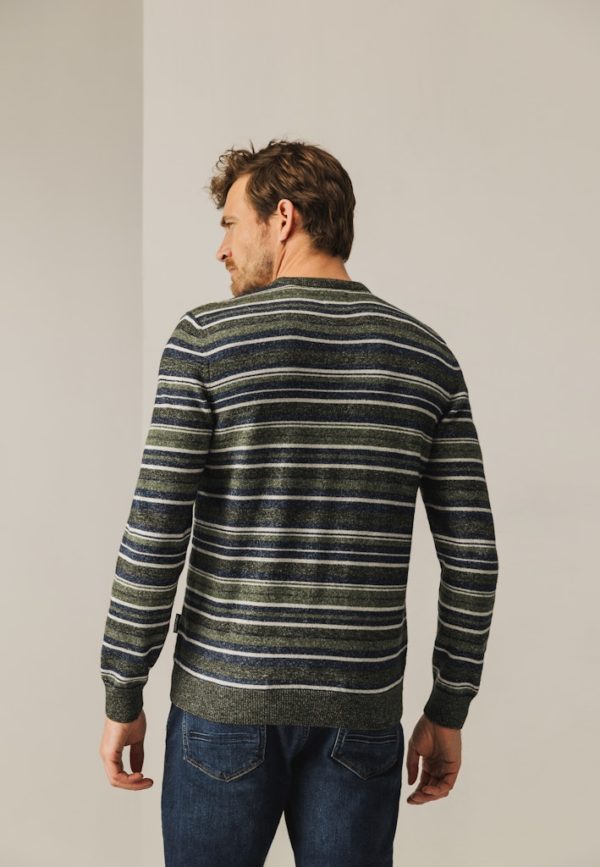 STATE OF ART PULLOVER, CREW NECK STRIPED - Afbeelding 2