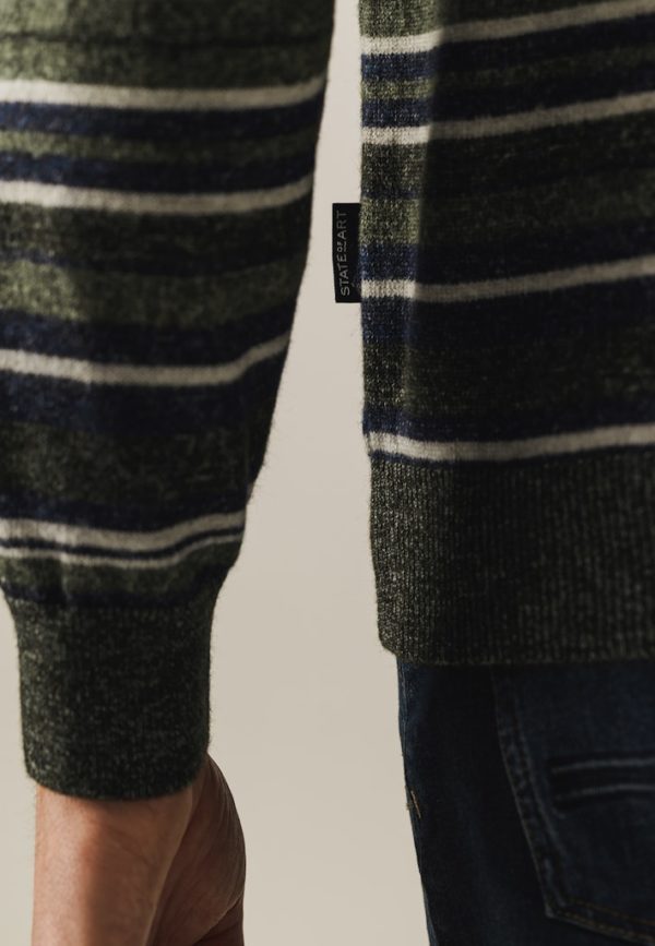 STATE OF ART PULLOVER, CREW NECK STRIPED - Afbeelding 5