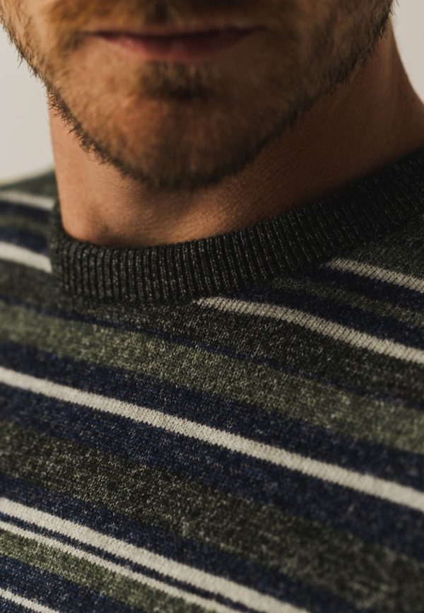 STATE OF ART PULLOVER, CREW NECK STRIPED - Afbeelding 3
