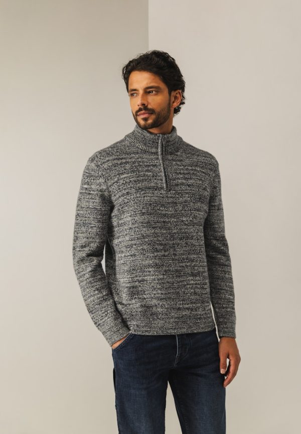 STATE OF ART KNITWEAR, PULLOVER SPORT ZIP